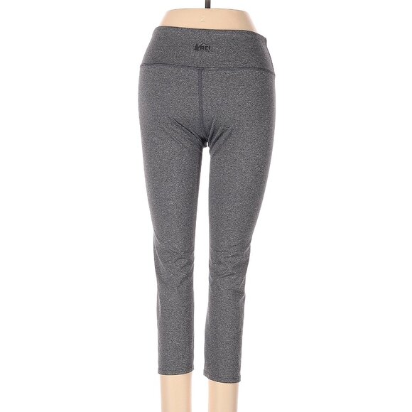 REI CO-OP Cropped Capri Calf Length Heather Active Sport Gym Leggings Pants XS - Picture 2 of 3